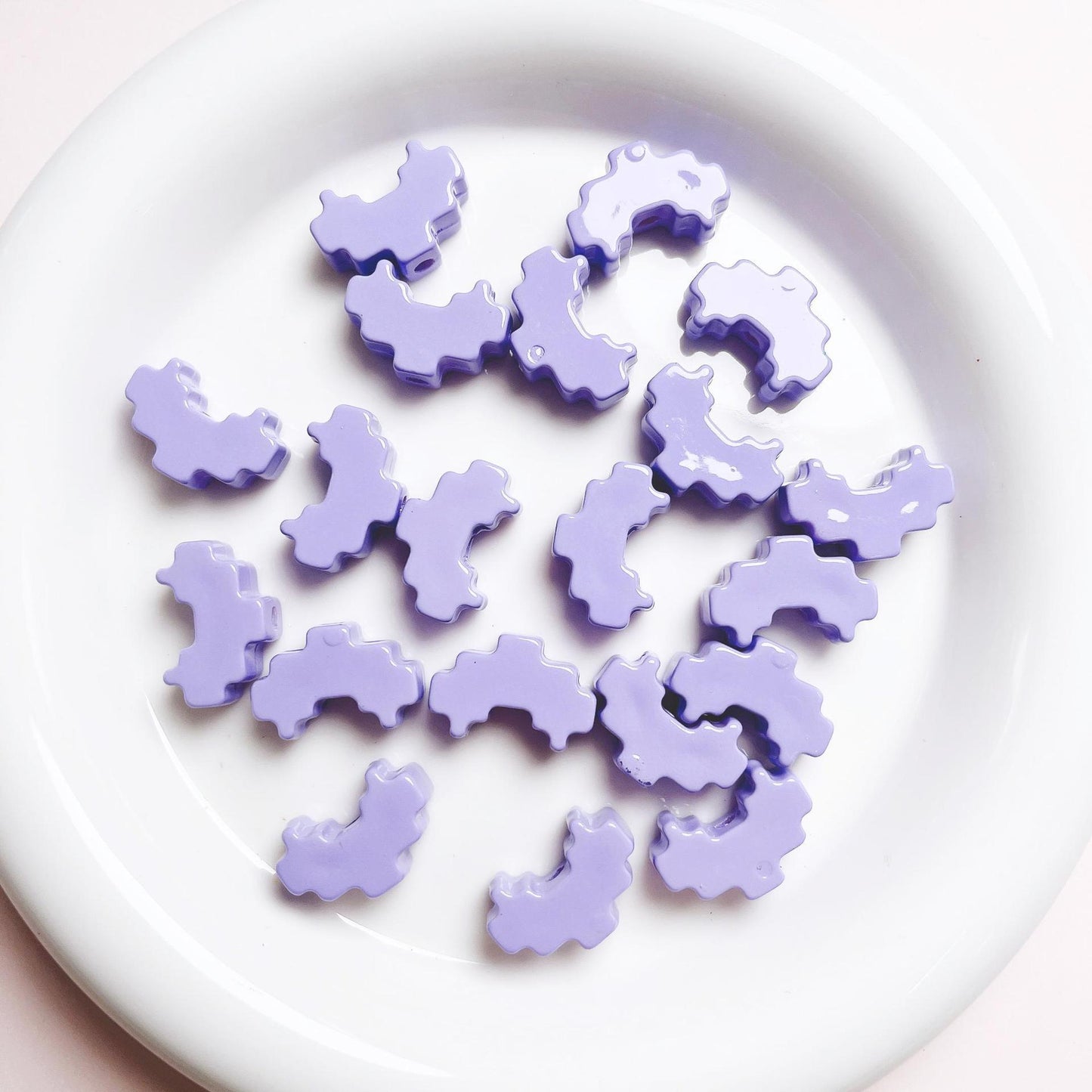 Pixel Heart Beads Enamel Acrylic Beads