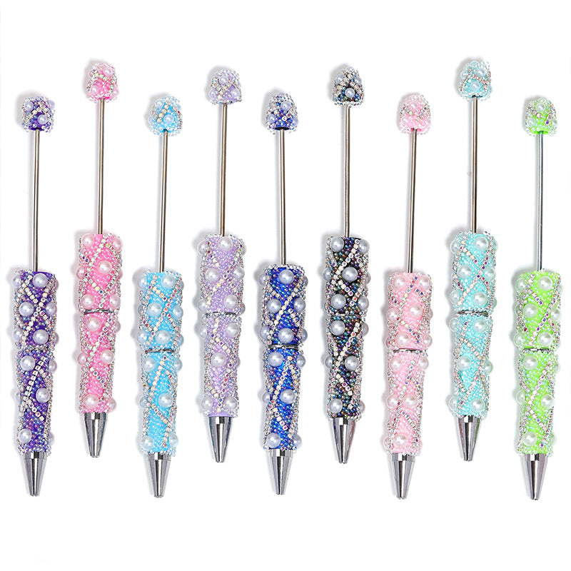 Colorful Pearl Rhinestone Colorful Sugar Pen Bubble Bead Pen