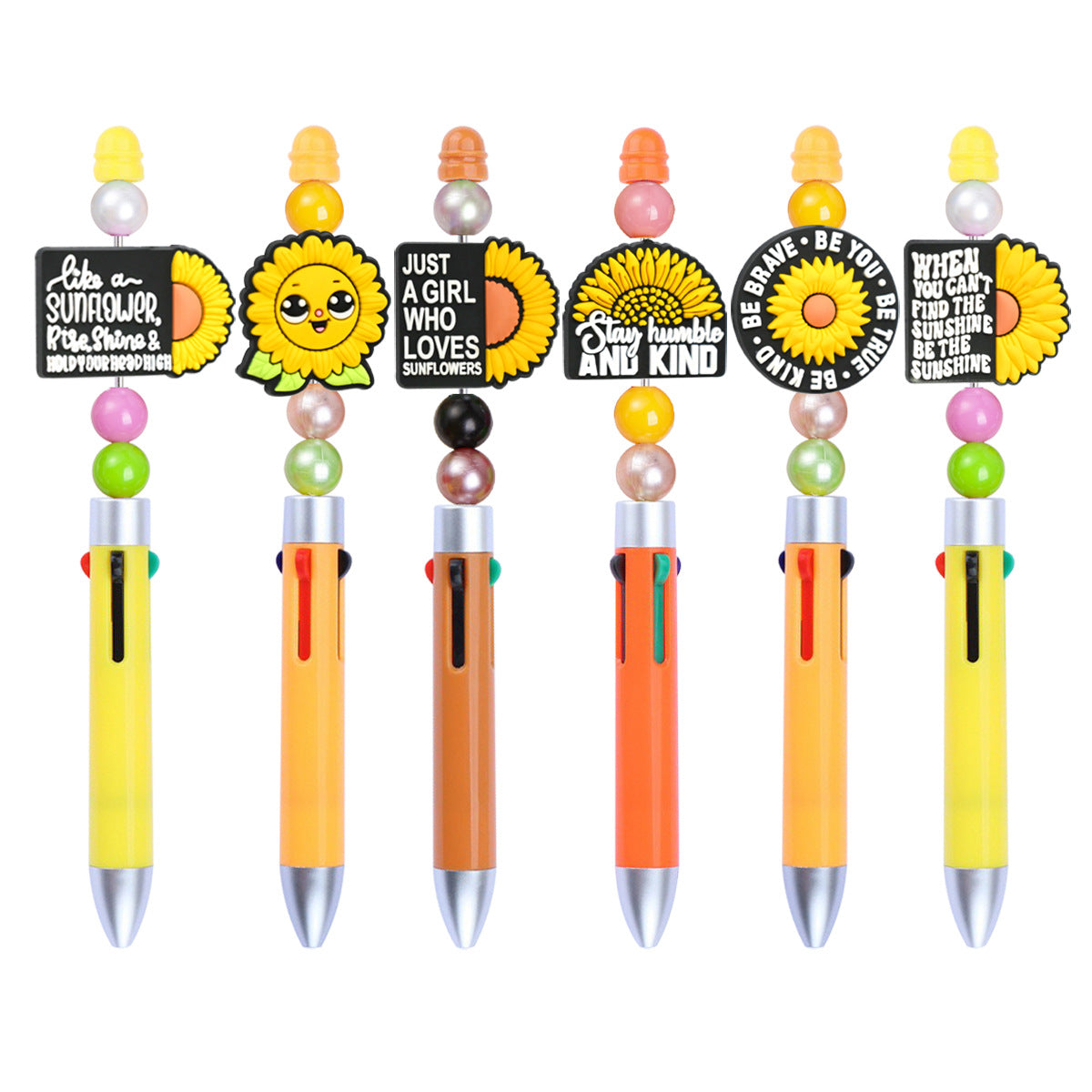 Sunflower Flower Patch Silicone Focus Beads Silicone Focus Beads