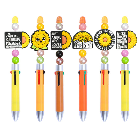 Sunflower Flower Patch Silicone Focus Beads Silicone Focus Beads