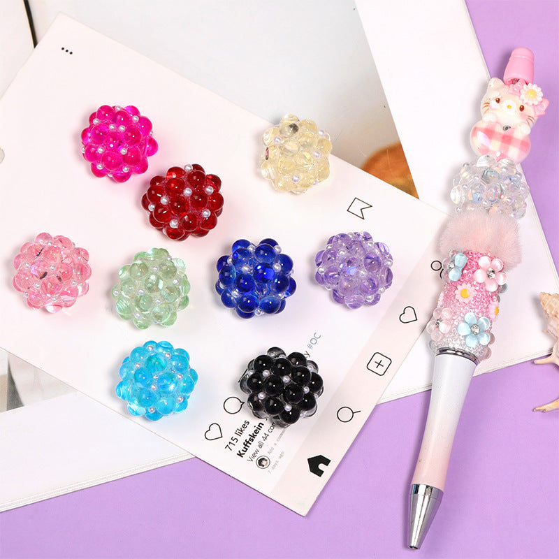 Simple Colorful Glass Beads Fashion Loose Beads