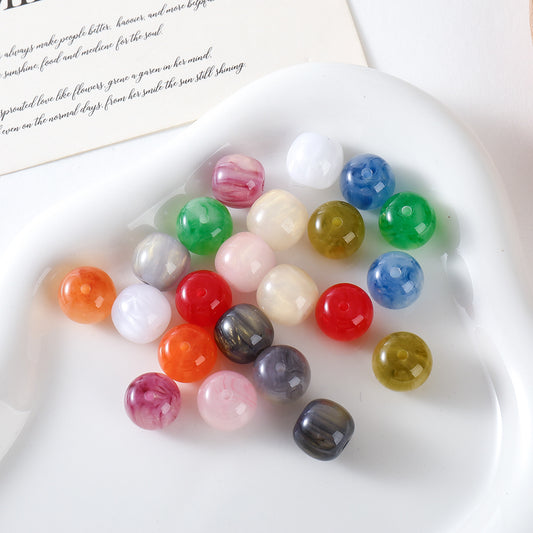 12mm fine glitter liquid sand faux cat's eye Resin beadable Beads
