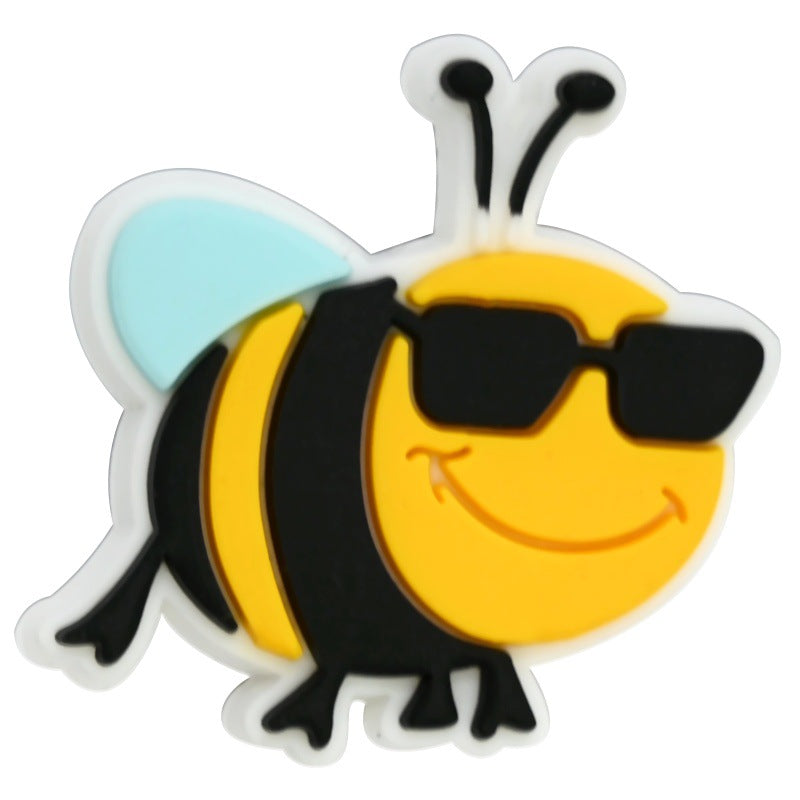 Cute Bee Silicone Focal Beads