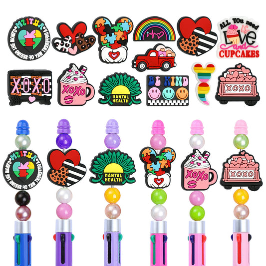 Heart Shape Silicone Focus Beads