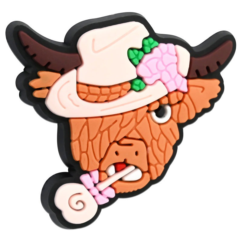 Cartoon Cowboy Series Silicone Focal Beads
