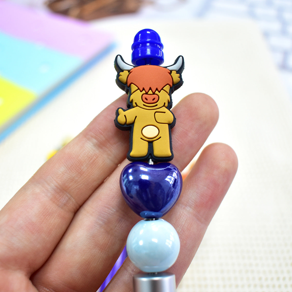Cartoon Highland Cow Silicone Focus Beads Silicone Focus Beads