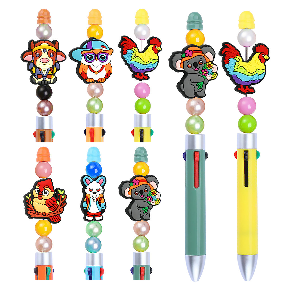 Cute Cartoon Small Animals Silicone Focal Beads