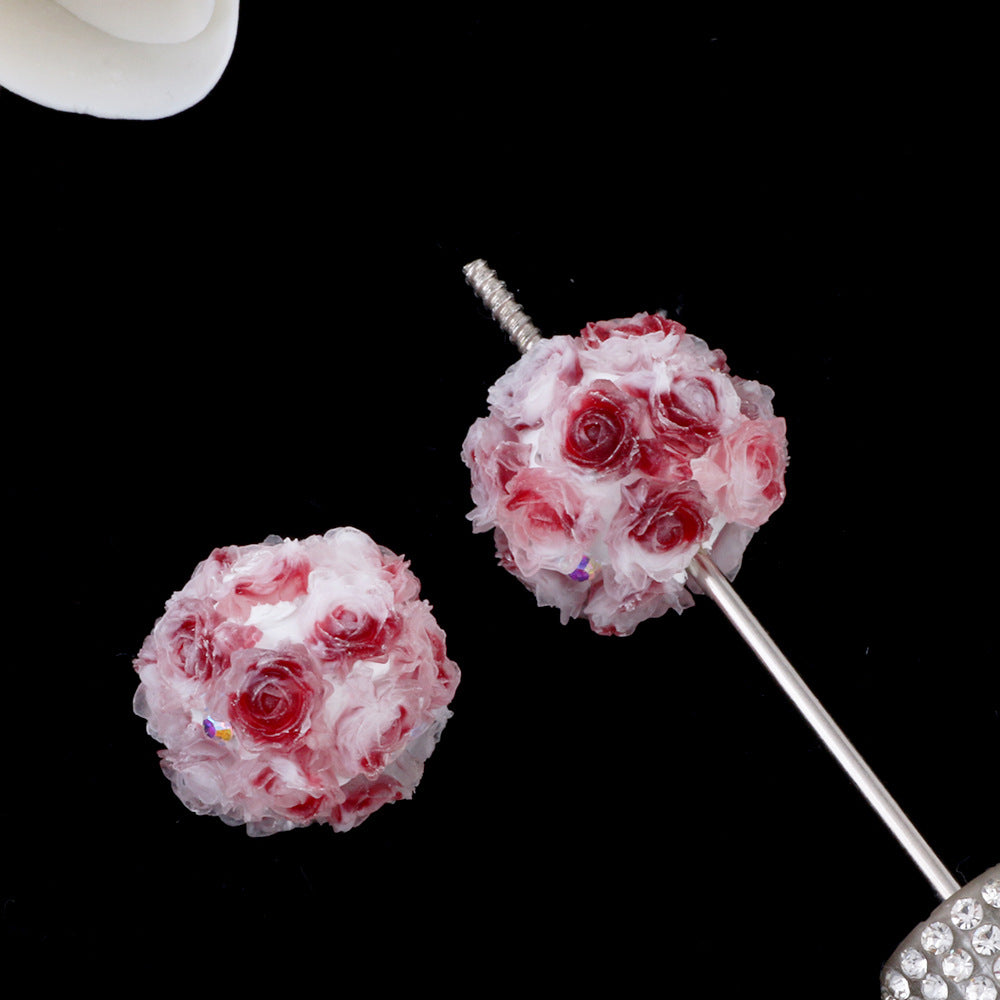 Artificial Rose Flower Cluster Ball Drill Ball
