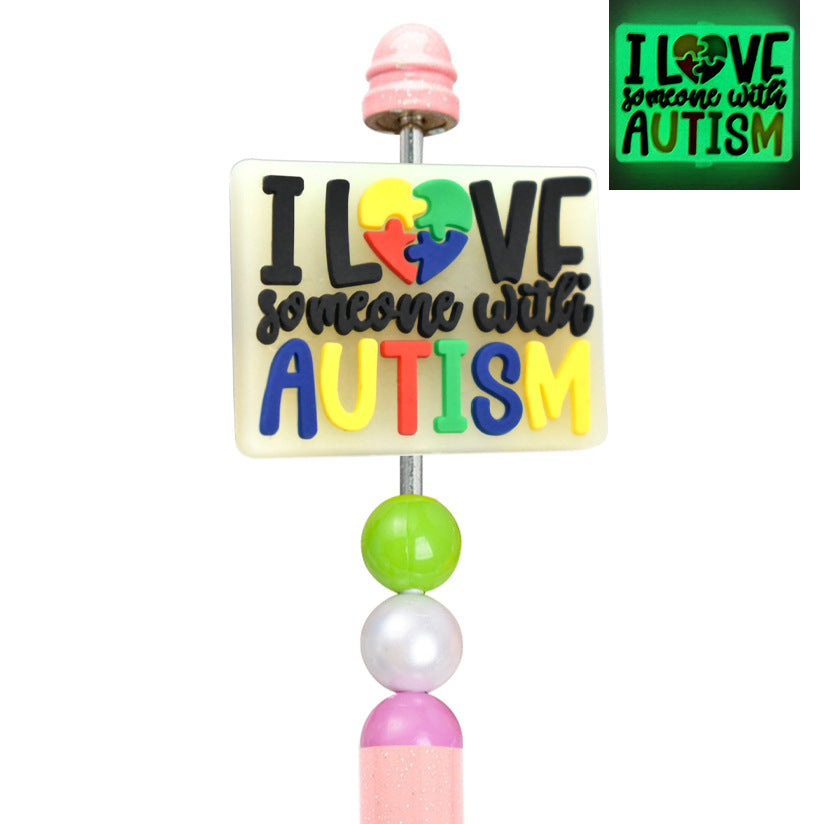 Fluorescent Autism Theme Series Silicone Focus Beads Silicone Focus Beads
