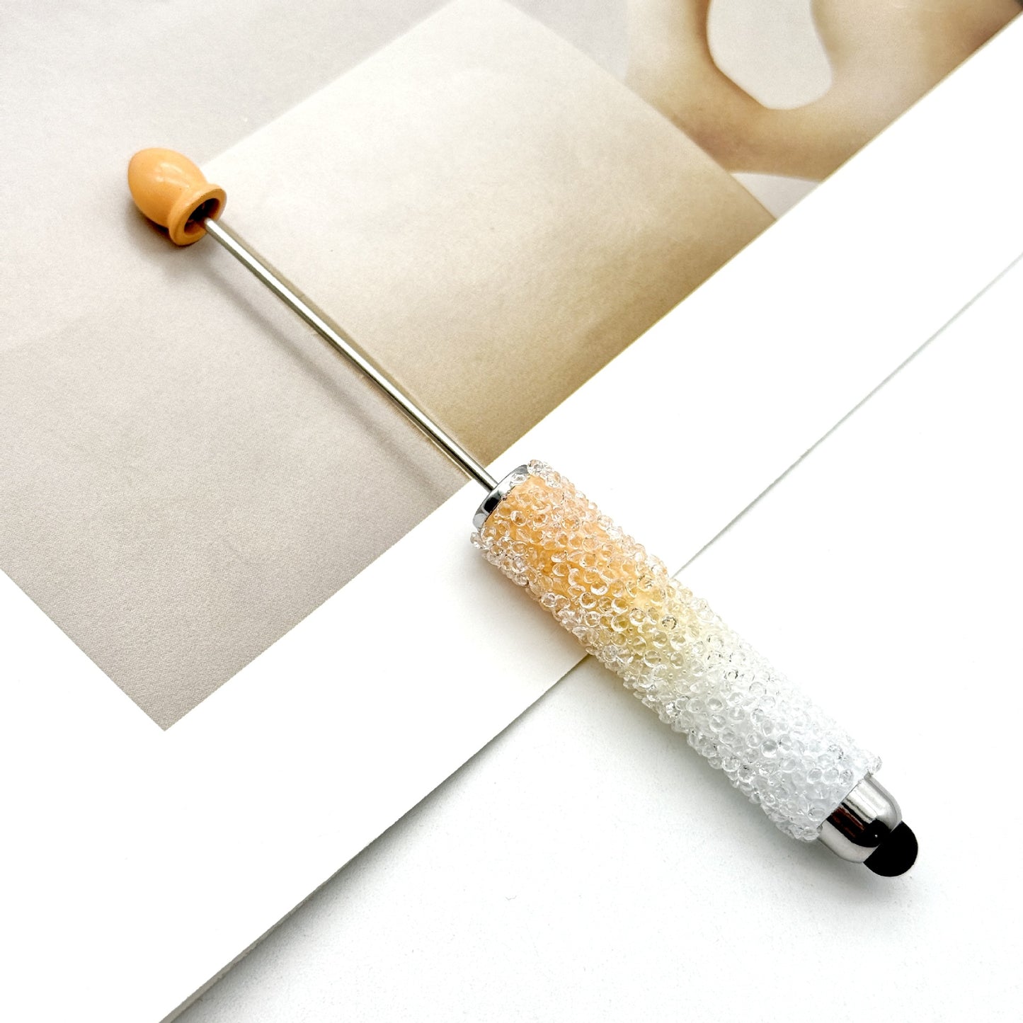 Resin Gypsophila Touch Screen Beaded Pen