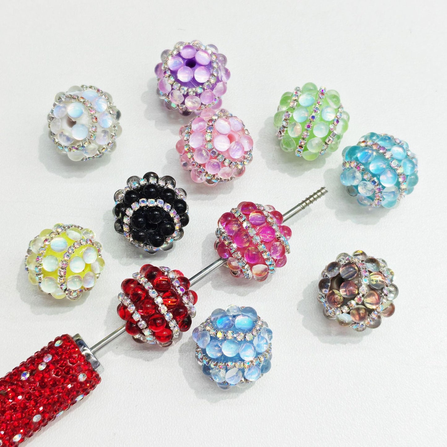 Acrylic Fancy Round Bead Drill Ball