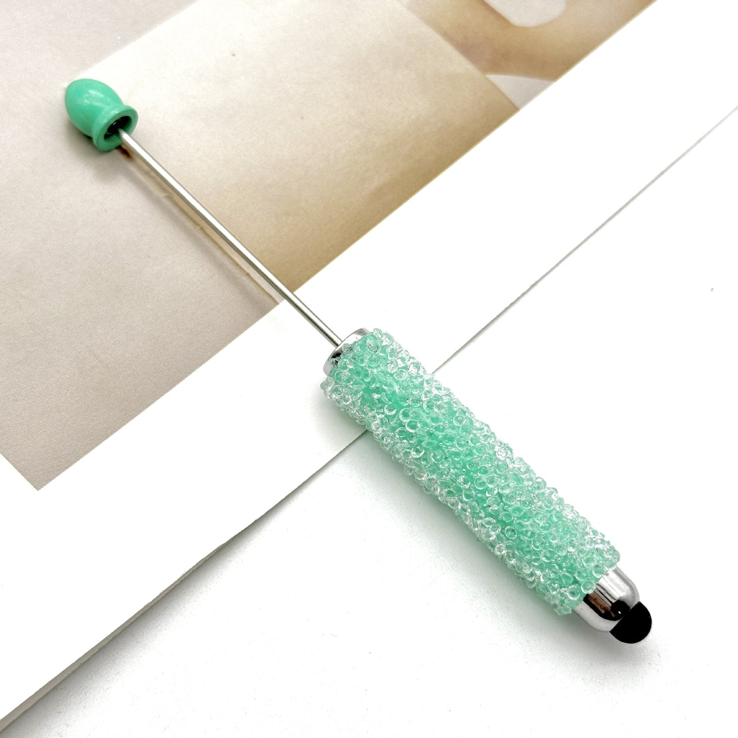 Resin Gypsophila Touch Screen Beaded Pen