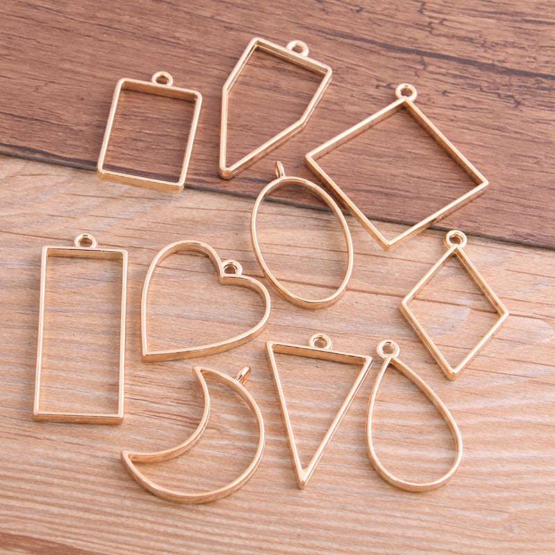 7 Colors DIY Alloy Jewelry Geometric Figure Epoxy Mold Frame
