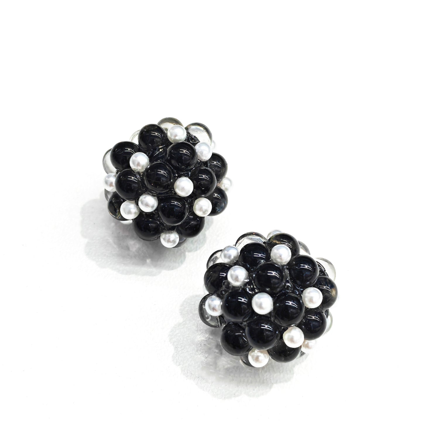 Straight Hole Cat Eye Pearl Flower Ball Beads