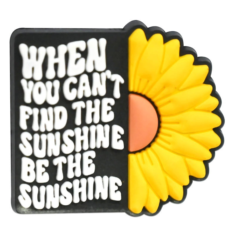 Sunflower Flower Patch Silicone Focus Beads Silicone Focus Beads