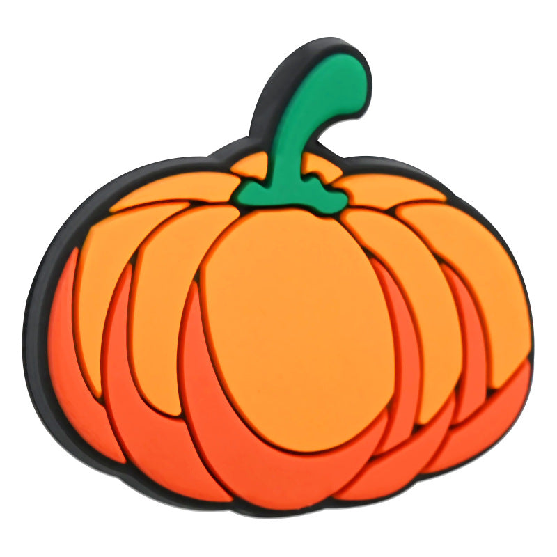 Halloween Pumpkin Silicone Focal Beads