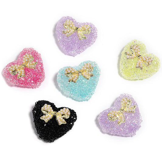 Heart-shaped Soft Sugar Candy Bowknot Beads