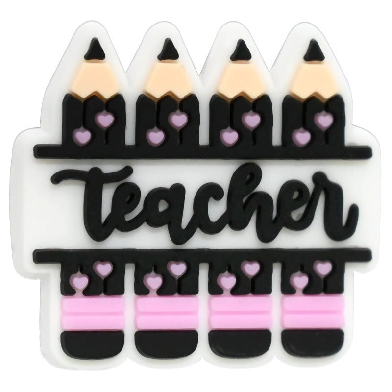 Back-to-School Student Stationery Series Silicone Focal Beads