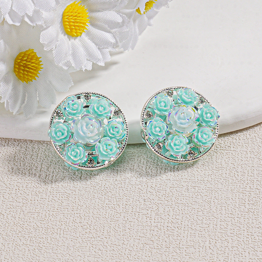 Round Double-Sided Resin Beads Gold and Silver Beads