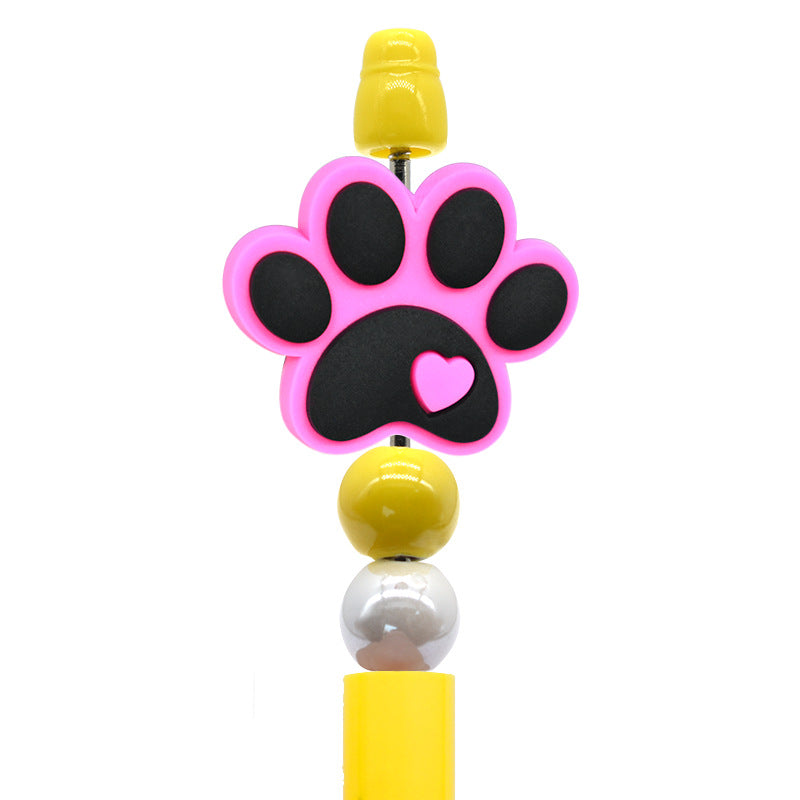Cartoon Cute Animal Beaded Pen Silicone Focal Beads