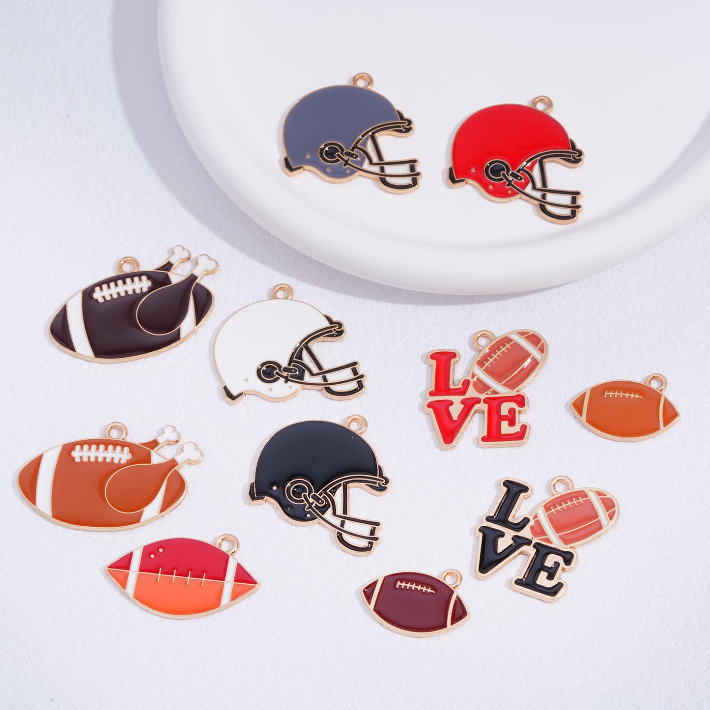 Various Rugby Sports Oil Drop Pendants