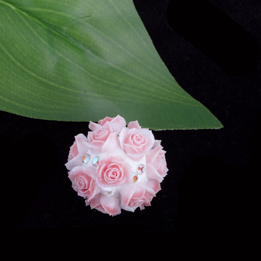 Artificial Rose Flower Cluster Ball Drill Ball