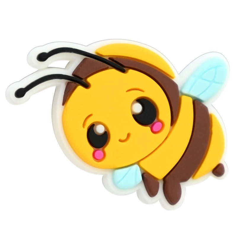 Cute Bee Silicone Focal Beads