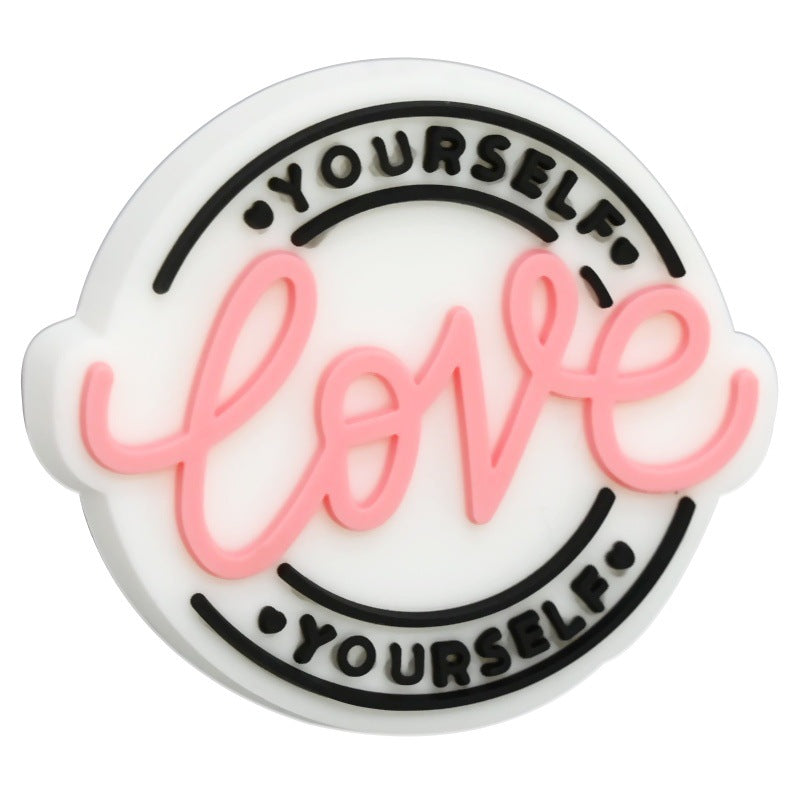 Decorative Beads for Phrases Silicone Focal Beads