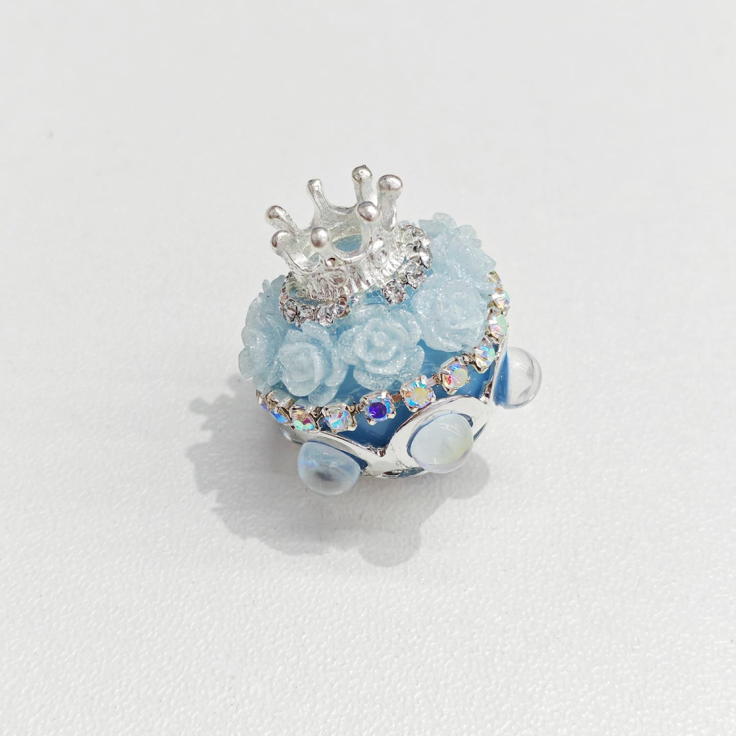 Pearl Small Flower Crown Diamond Ball Soft Clay Straight Hole Beads