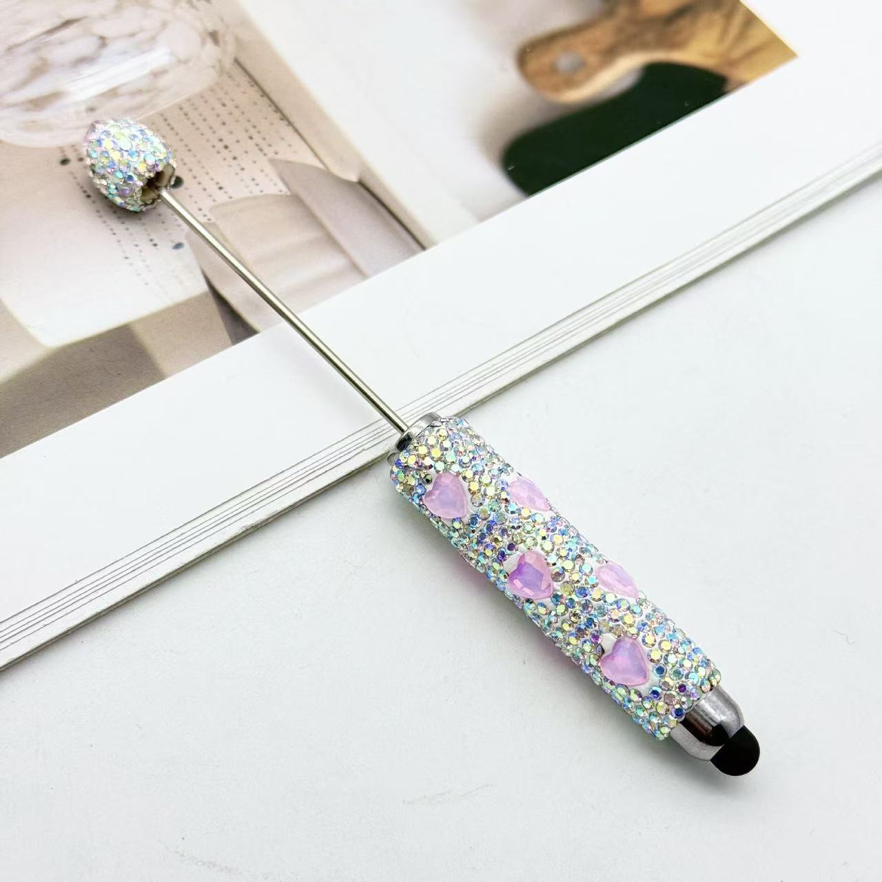 Heart Touch Screen Full Diamond Beaded Pen