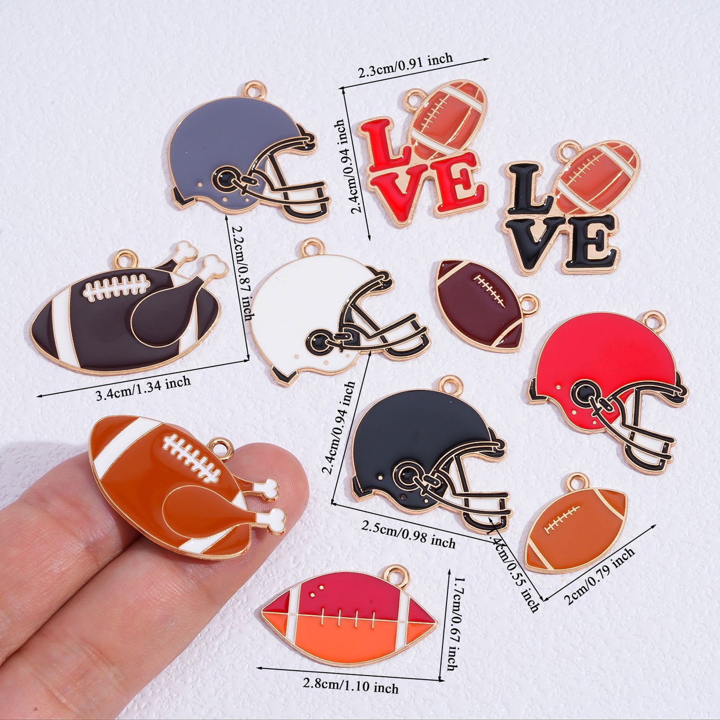 Various Rugby Sports Oil Drop Pendants