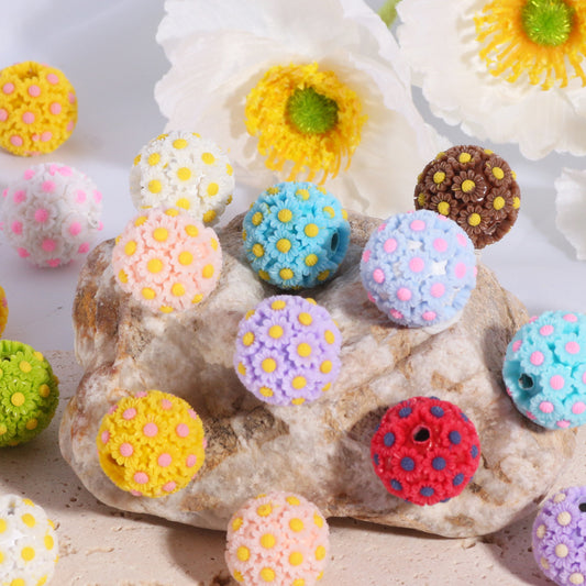 Simulated Double-Layered Irregular Color Rose Beads