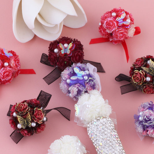 Butterfly Pearl Rose Bow Flower Ball