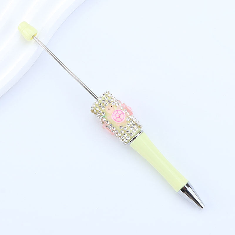 Inlaid Diamond Turtle Beaded Pen