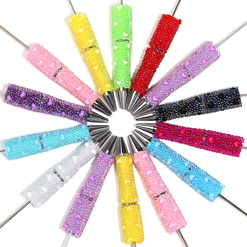 Heart Bubble Beaded Pen Lightweight