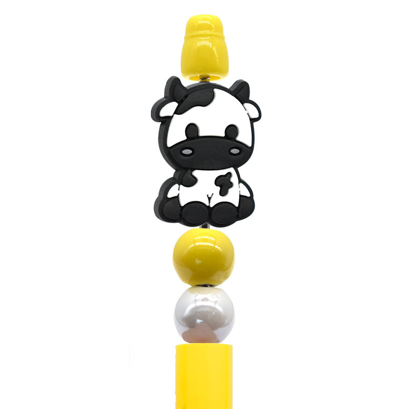 Cartoon Cute Animal Beaded Pen Silicone Focal Beads
