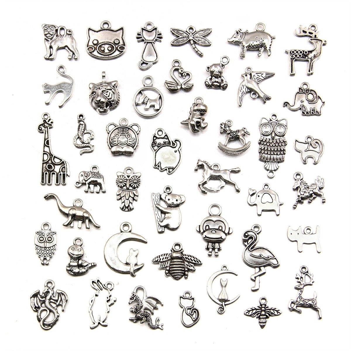 12 Styles Mixed Sizes Cross-Border Animal Charms