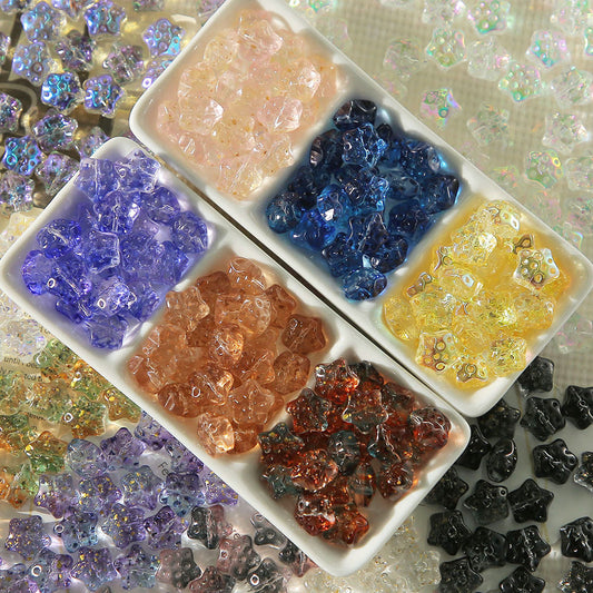 Five-pointed Star Glass beadable Beads Gradient Star