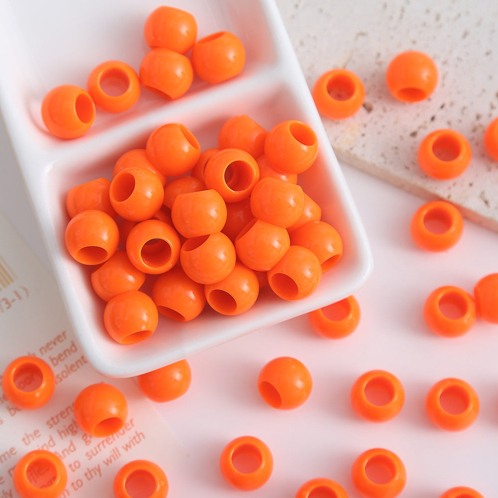 Dopamine Color Series Solid Color Acrylic Large Hole beads