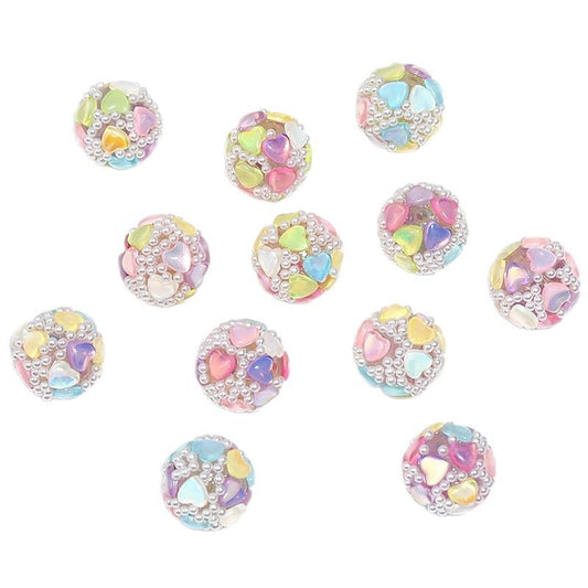 18mm Colorful Rhinestone Beaded Bracelet Beads