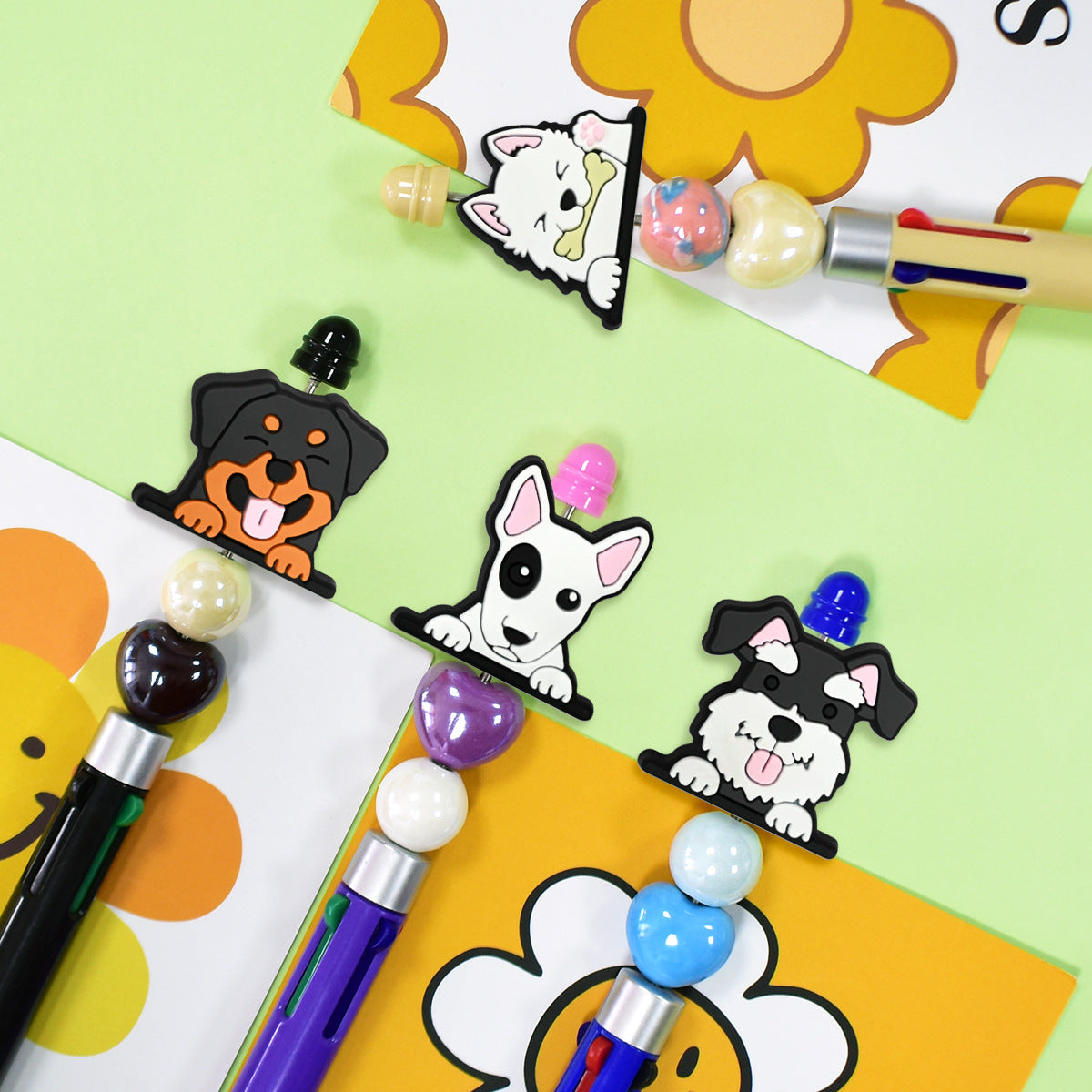 Cute Puppy Shape Silicone Focus Beads Silicone Focus Beads