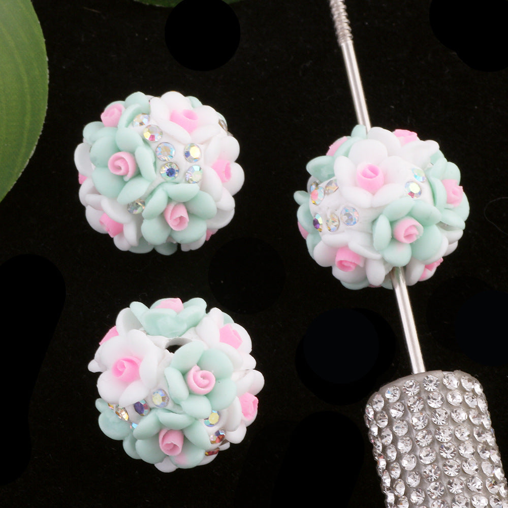 Rose Ball with Rhinestones