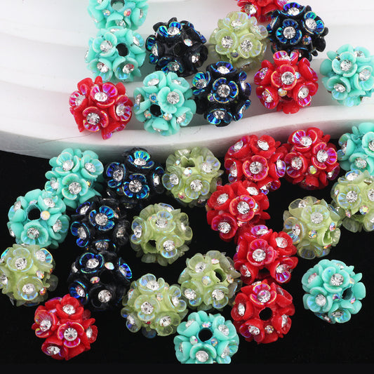 Flower Beads 10 Colors Lily Flower Three-Petal Flower Beads