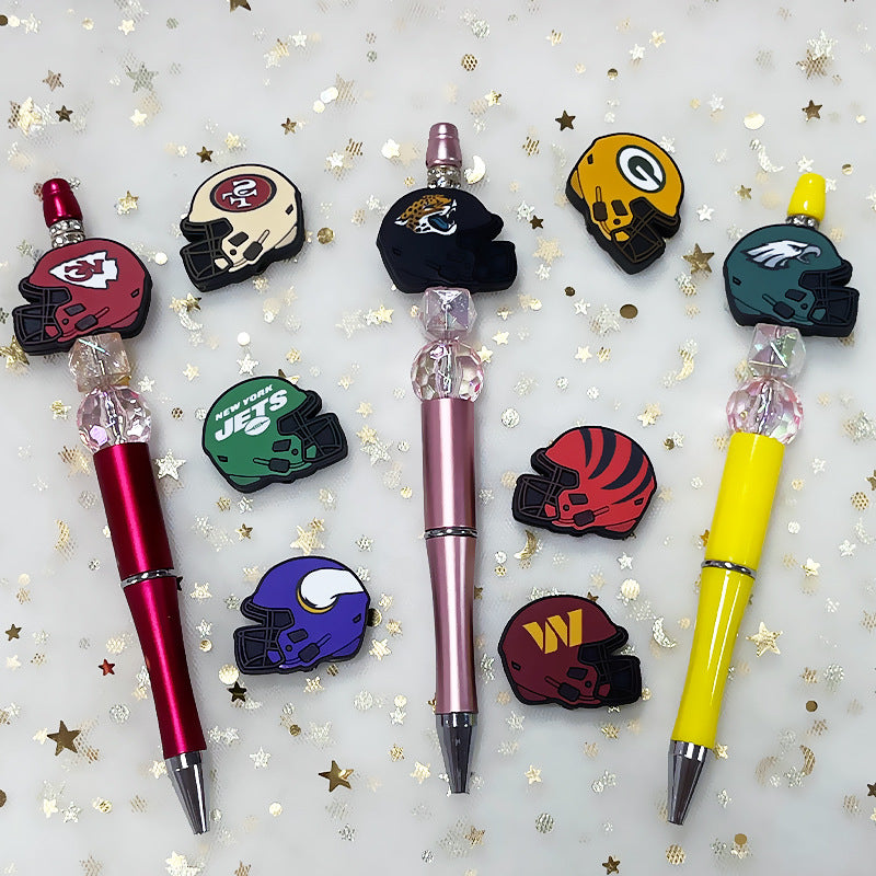 NFL Team Silicone Focal Beads American Football