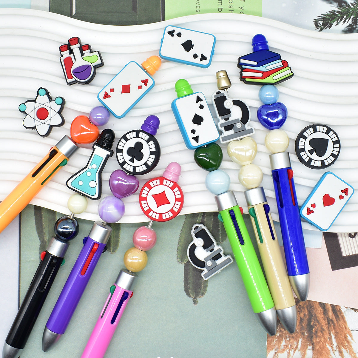 Playing Card Series Silicone Focal Beads