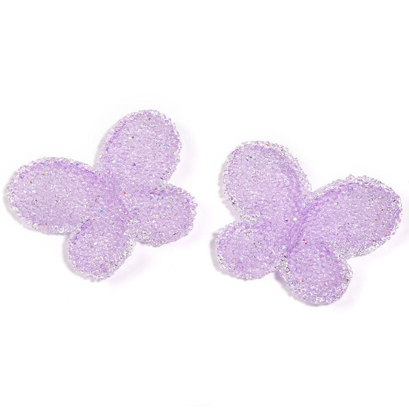 Colorful Sugar Butterfly Full Diamond Through Hole Beads