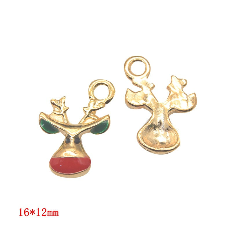 10 Pcs Christmas Series Alloy Hanging Ornaments