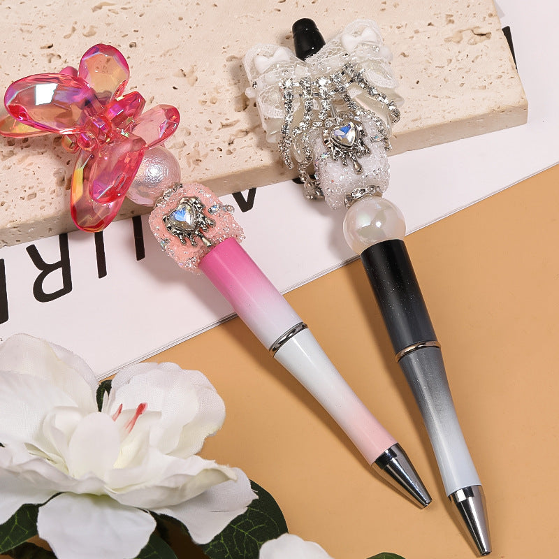 Heart-Shaped Soft Sugar Chain Drill Ball Square Through-Hole Bead