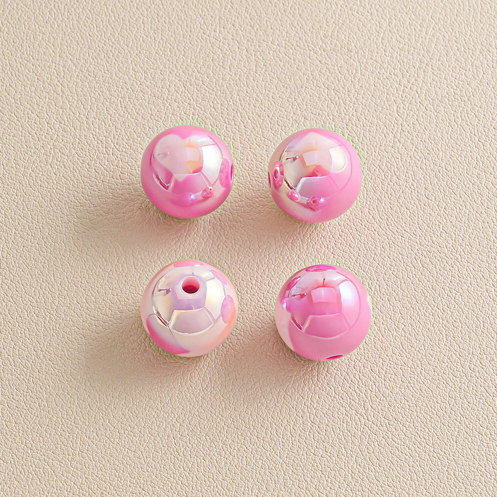 16mm Heart-shaped Straight Hole Round Beads