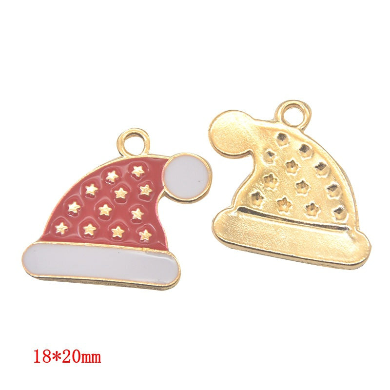 10 Pcs Christmas Series Alloy Hanging Ornaments